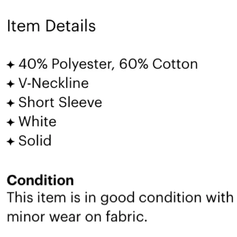 Justice white short sleeve V-neck T-shirt girls 12
